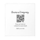 Simple business company website QR add nam Notitieblok (Voorkant)