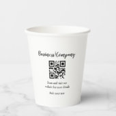 Simple business company website QR add nam Papieren Bekers (Voorkant)
