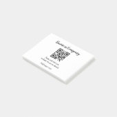 Simple business company website QR add nam Post-it® Notes (Schuin)