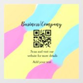Simple business company website QR add nam Raamsticker (Vel)