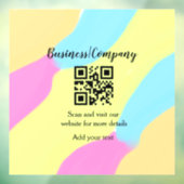 Simple business company website QR add nam Raamsticker (Vel 3)