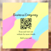 Simple business company website QR add nam Raamsticker (Vel 2)