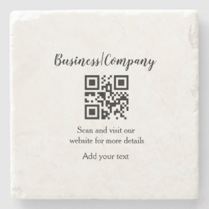 Simple business company website QR add nam Stenen Onderzetter