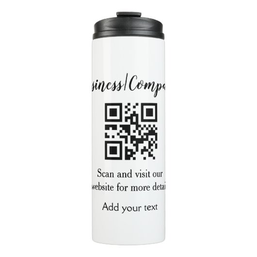 Simple business company website QR add nam Thermosbeker (Voorkant)