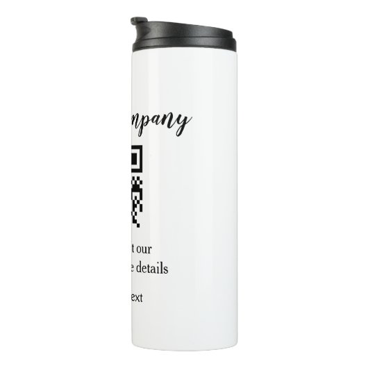 Simple business company website QR add nam Thermosbeker (Geroteerd rechts)