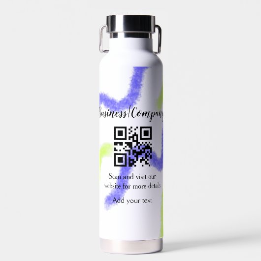 Simple business company website QR add nam Waterfles (Voorkant)
