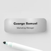 Simple Business Employee Classic Name Tag (In situ)