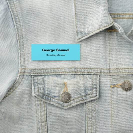 Simple Business Employee Classic Name Tag (In situ)