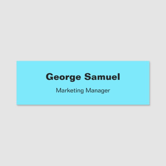 Simple Business Employee Classic Name Tag (Voorkant)