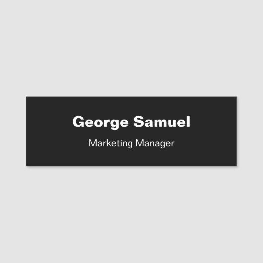 Simple Business Employee Classic Name Tag (Voorkant)