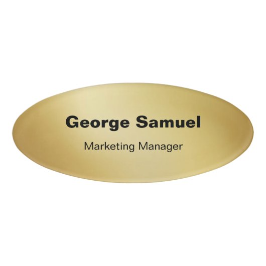 Simple Business Employee Name Tag (Voorkant)