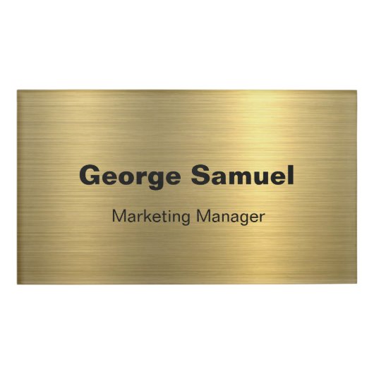 Simple Business Employee Name Tag (Voorkant)