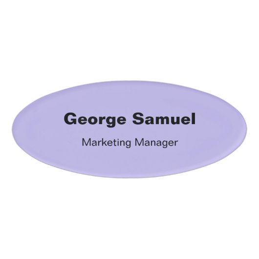 Simple Business Employee Name Tag (Voorkant)