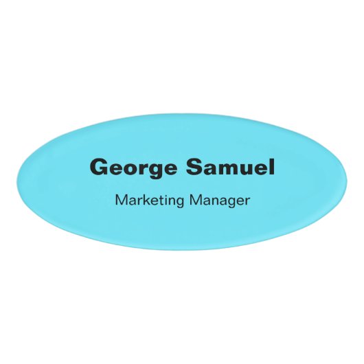 Simple Business Employee Name Tag (Voorkant)
