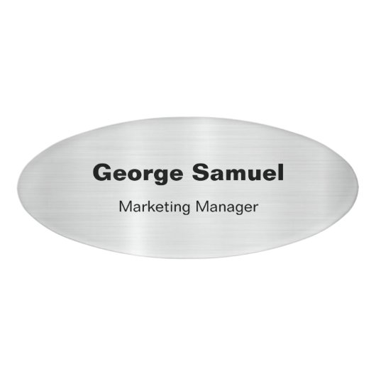 Simple Business Employee Name Tag (Voorkant)