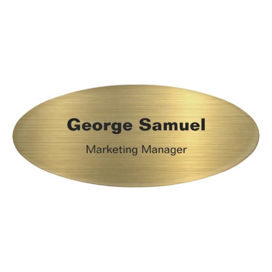 Simple Business Employee Name Tag (Voorkant)