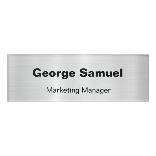 Simple Business Employee Name Tag (Voorkant)