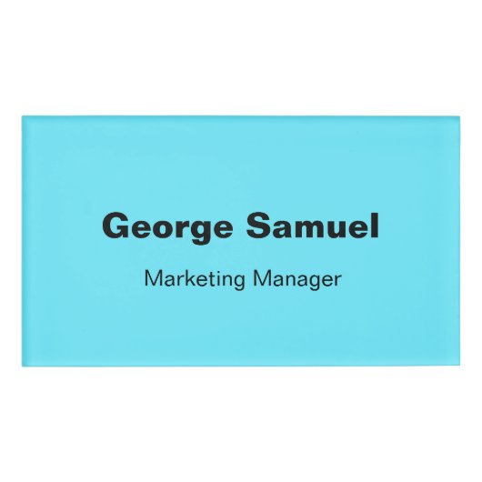 Simple Business Employee Name Tag (Voorkant)