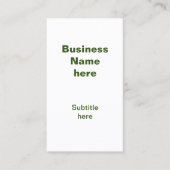 Simple Business jouw namen tekst toevoegen Visitekaartje (Voorkant)