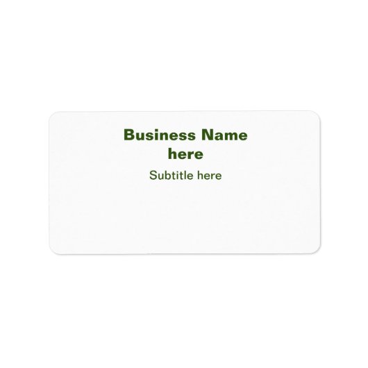 Simple Business jouw namen toevoegen Tekst Q R Cod Etiket (Voorkant)