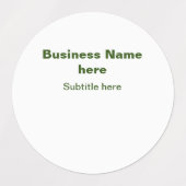 Simple Business jouw namen toevoegen Tekst Q R Cod Labels (Design 1)