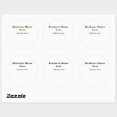 Simple Business jouw namen toevoegen Tekst Q R Cod Ronde Sticker (Vel)