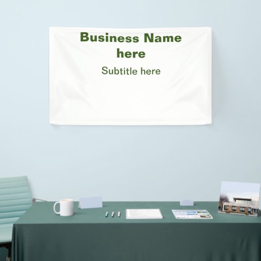 Simple Business jouw namen toevoegen Tekst Q R Cod Spandoek (Beurs)