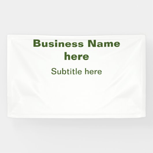 Simple Business jouw namen toevoegen Tekst Q R Cod Spandoek (Horizontaal)