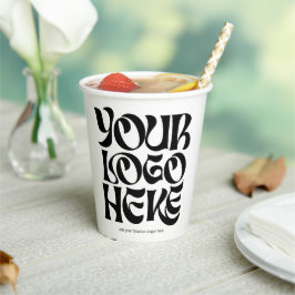 Simple Business Logo and Text Cool Papieren Bekers