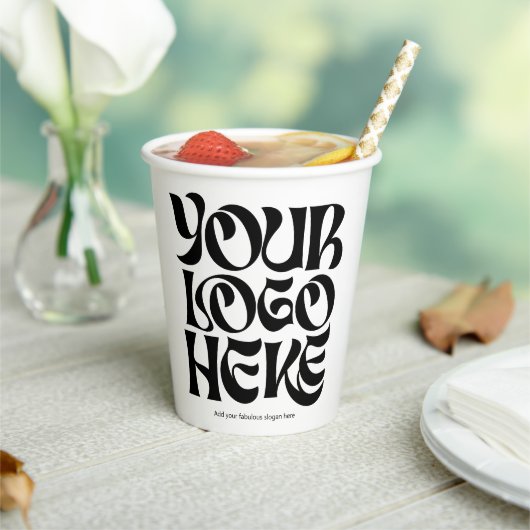 Simple Business Logo and Text Cool Papieren Bekers (Insitu)