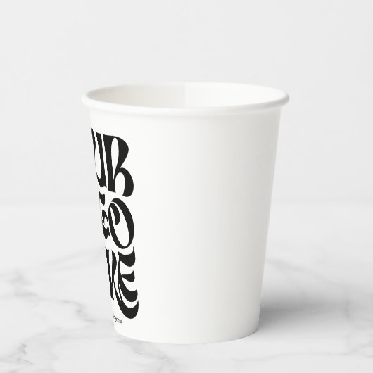 Simple Business Logo and Text Cool Papieren Bekers (Links)