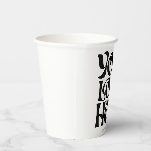 Simple Business Logo and Text Cool Papieren Bekers (Rechts)