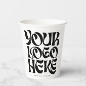 Simple Business Logo and Text Cool Papieren Bekers (Voorkant)