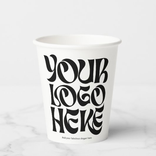 Simple Business Logo and Text Cool Papieren Bekers (Voorkant)