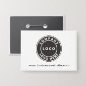 Simple Business Logo and Website Custom Button (Voorkant / Achterkant)