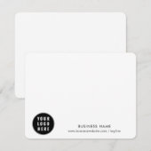 Simple Business Logo and Website Custom Staff Notitiekaartje (Voorkant / Achterkant)