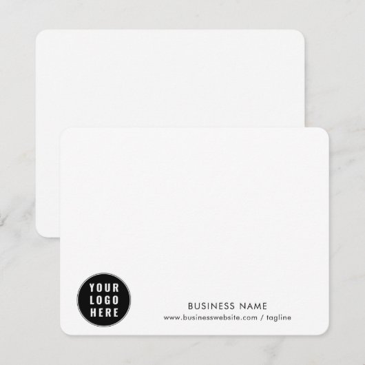 Simple Business Logo and Website Custom Staff Notitiekaartje (Voorkant / Achterkant)