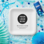 Simple Business Logo and Website Promotional Papieren Bordje (Feest)