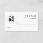 Simple Business Logo Appointment Card  Afsprakenkaartje (Voorkant)