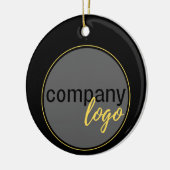 SIMPLE BUSINESS LOGO BLACK XMAS VAKANTIEDISPLAY KERAMISCH ORNAMENT (Links)