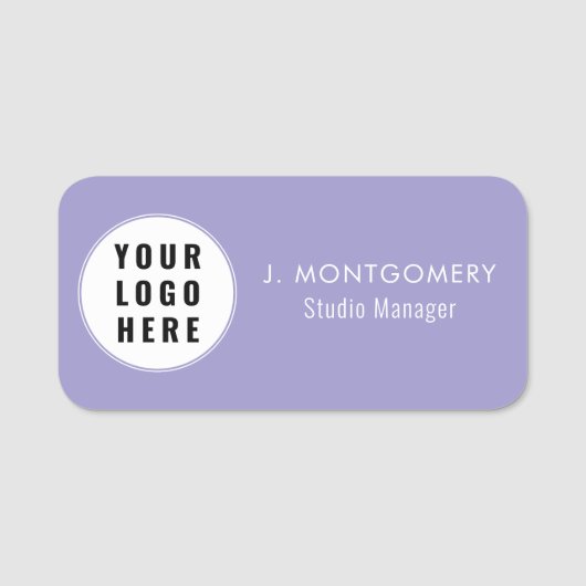 Simple Business Logo Company Employees Staff Naamplaatje (Voorkant)