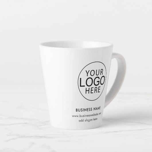 Simple Business Logo Corporate Promotional Swag Latte Mok (Rechterhoek)