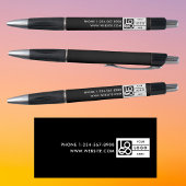 Simple Business Logo Custom Text Black White Pen