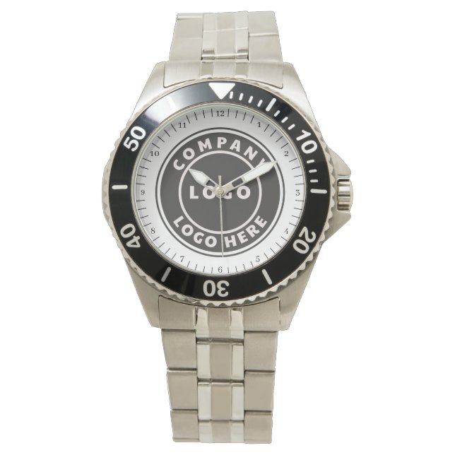 Simple Business Logo Employee Staff Swag Horloge (Voorkant)