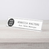 Simple Business Logo Employees Custom Bureau Naambordje (Voorkant)