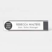 Simple Business Logo Employees Custom Bureau Naambordje (Voorkant)