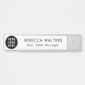 Simple Business Logo Employees Modern Custom Deurbordje (Voorkant)