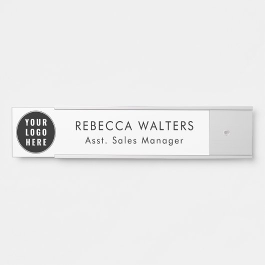 Simple Business Logo Employees Modern Custom Deurbordje (Voorkant)