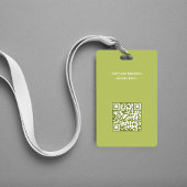 Simple Business Logo Foto QR Code Groen Badge