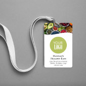 Simple Business Logo Foto QR Code Groen Badge